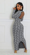 Load image into Gallery viewer, White &amp; Black Knit Dress