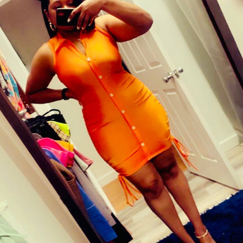 Orange Bodycon Dress